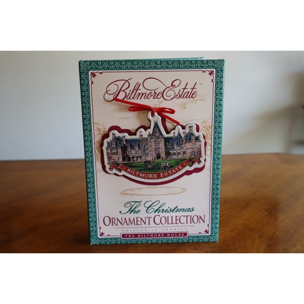 Vintage Biltmore Estate Christmas 1994 8x Ornaments Collection Foldable Display